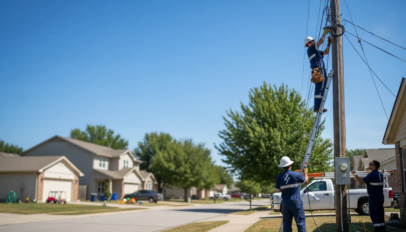 Residential electrician providing installation services in Crane, MO